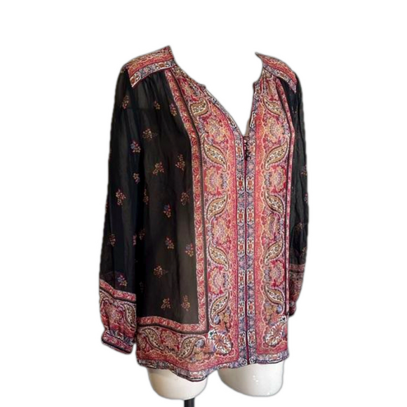 JOIE HAYA 100% silk thin blouse SMALL ( run big ) - Picture 6 of 10